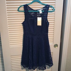 Macy's Deep Blue A-Line Dress